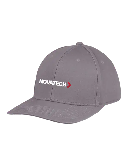 Premium Modern Structured Twill Charcoal Snapback Cap w/Novatech Logo