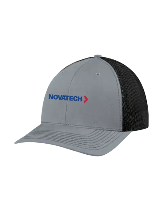 Richardson Adjustable Snapback Original 112 Trucker Cap Heather Grey w/Black Mesh w/Novatech Logo