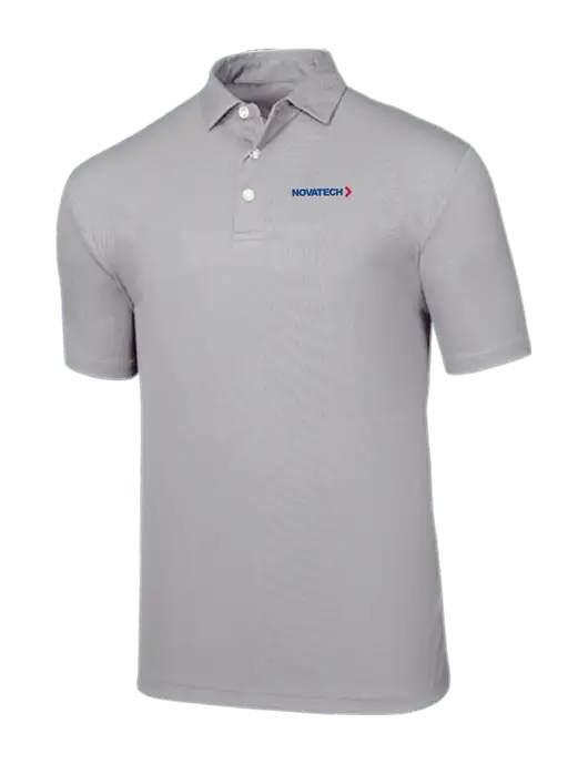 Callaway Birdseye Light Grey Polo w/Novatech Logo
