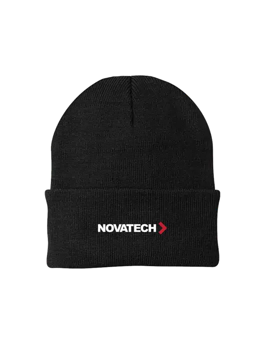 Black Knit Cap w/Novatech Logo