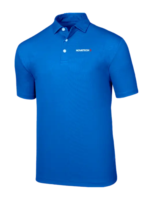 Callaway Birdseye Dark Carolina Blue Polo w/Novatech Logo