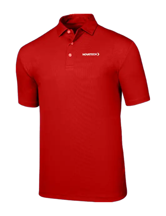 Callaway Birdseye Red Polo w/Novatech Logo