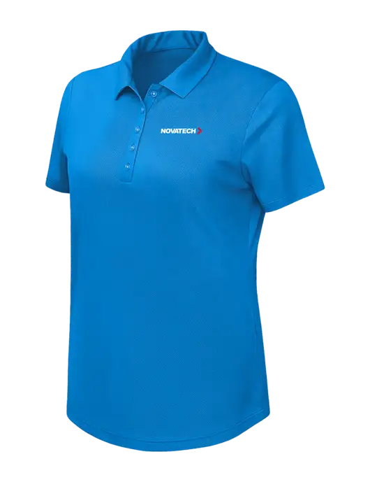 Callaway Womens Birdseye Dark Carolina Blue Polo w/Novatech Logo