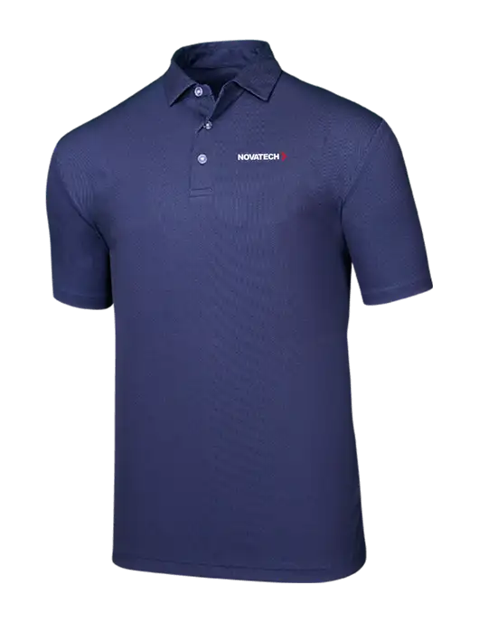 Callaway Birdseye Navy Polo w/Novatech Logo