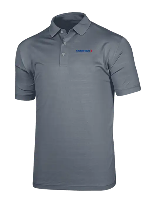 Callaway Vibrant Light Grey Ventilated Polo w/Novatech Logo