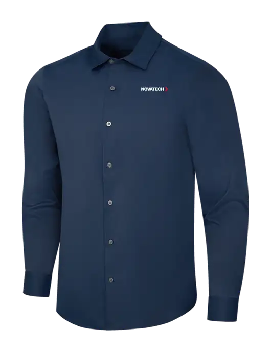 Navy City Stretch Shirt w/Novatech Logo