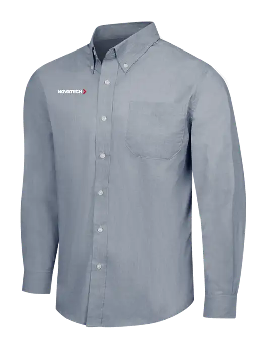 Navy Frost Crosshatch Easy Care Shirt w/Novatech Logo