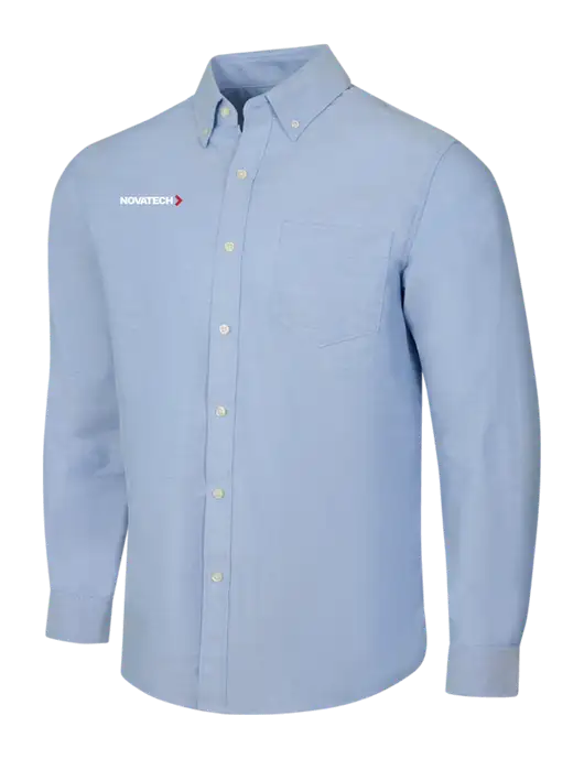 Light Blue SuperPro Oxford Shirt w/Novatech Logo