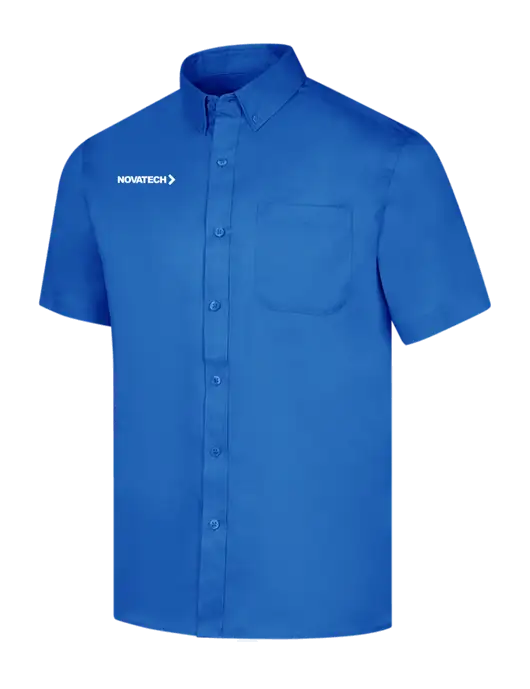 Short Sleeve Royal Blue Superpro React Twill Shirt w/Novatech Logo