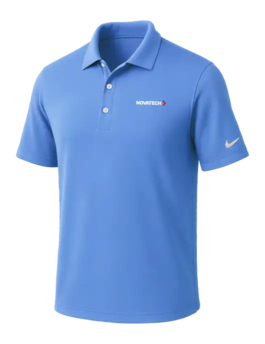 NIKE Carolina Blue Dri-Fit Micro Pique Polo w/Novatech Logo