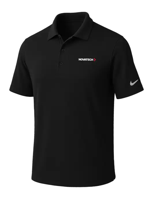 NIKE Black Dri-Fit Micro Pique Polo w/Novatech Logo