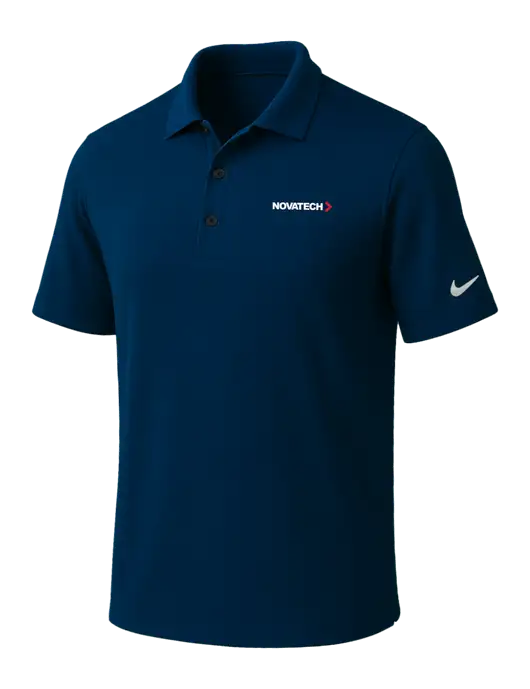 NIKE Navy Dri-Fit Micro Pique Polo w/Novatech Logo