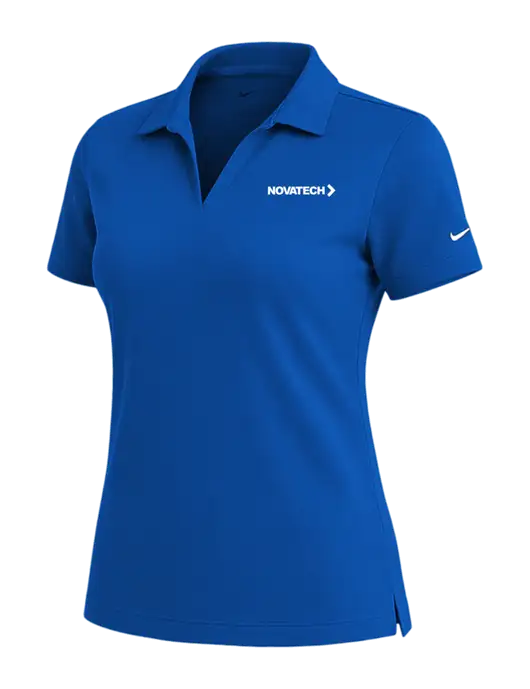 NIKE Royal Womens Dri-Fit Micro Pique Polo w/Novatech Logo