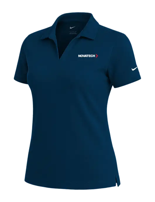 NIKE Navy Womens Dri-Fit Micro Pique Polo w/Novatech Logo