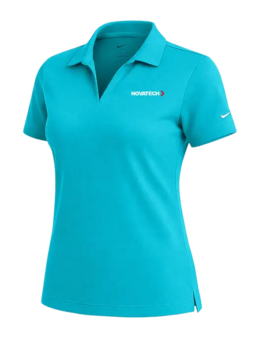 NIKE Sapphire Blue Womens Dri-Fit Micro Pique Polo w/Novatech Logo