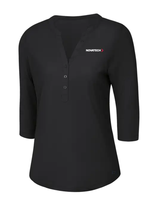 OGIO Blacktop Jewel Henley w/Novatech Logo