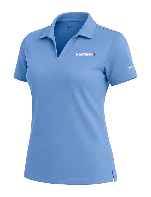 NIKE Carolina Blue Womens Dri-Fit Micro Pique Polo w/Novatech Logo
