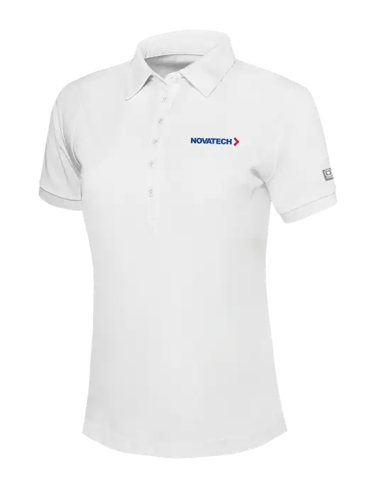 OGIO Womens Bright White Jewel Polo w/Novatech Logo