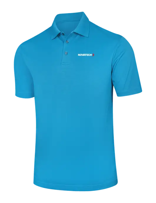 Carolina Blue Performance Fine Jacquard Polo w/Novatech Logo