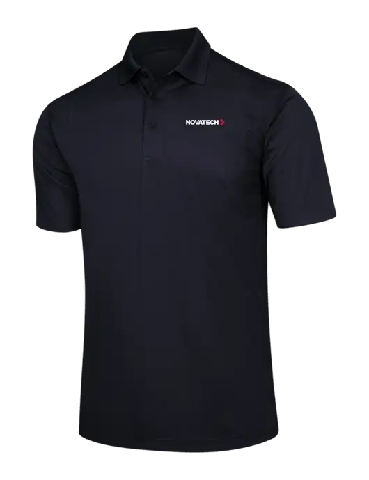 Black Micropique Sport-Wick Polo w/Novatech Logo