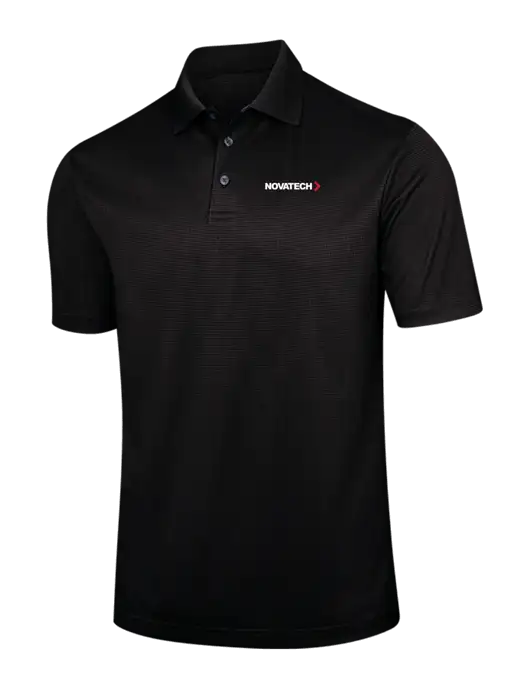 Black Performance Fine Jacquard Polo w/Novatech Logo