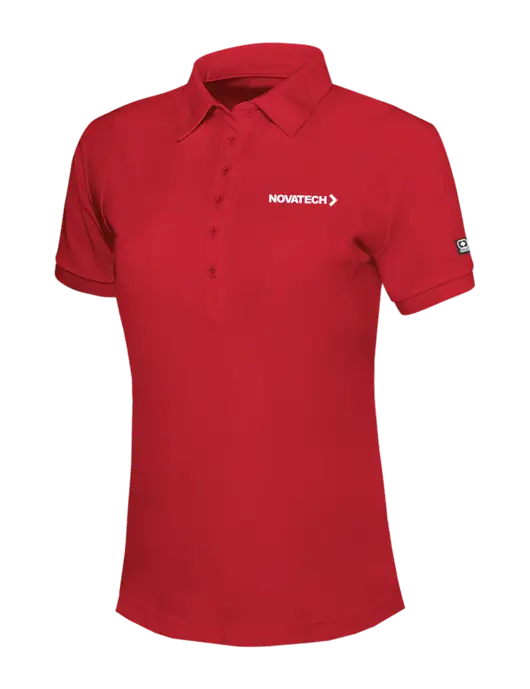 OGIO Womens Red Jewel Polo w/Novatech Logo