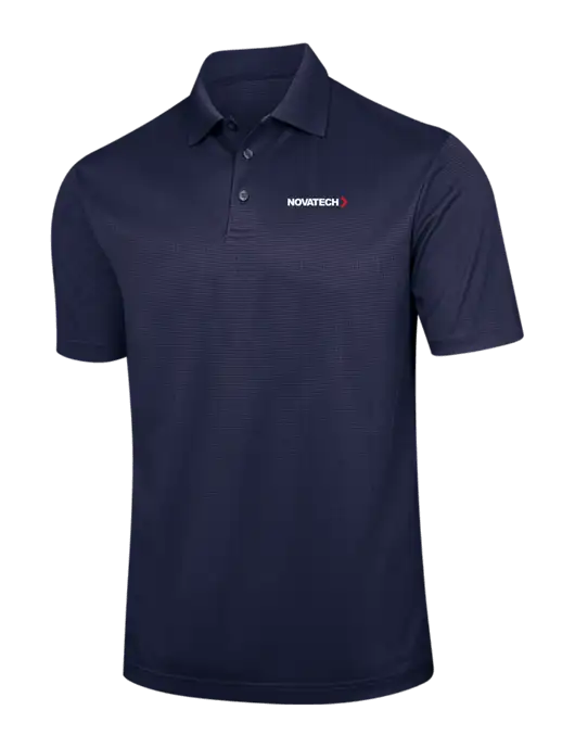 Navy Performance Fine Jacquard Polo w/Novatech Logo
