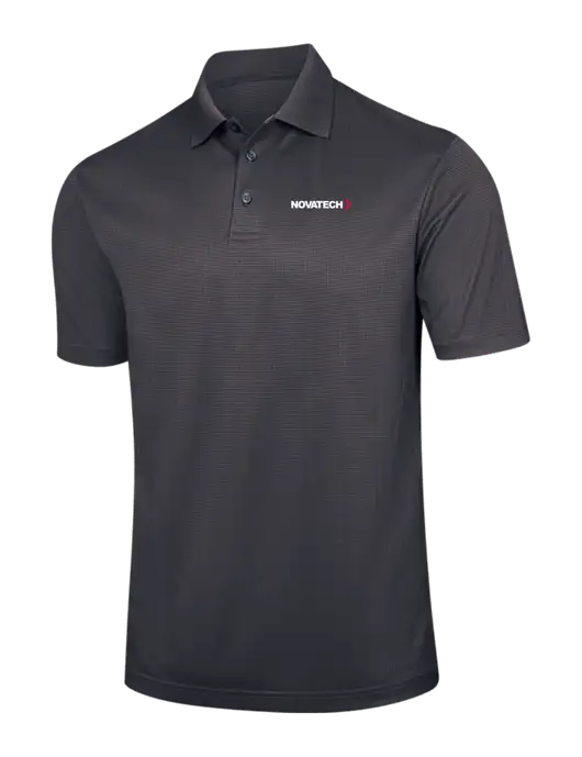 Dark Grey Performance Fine Jacquard Polo w/Novatech Logo