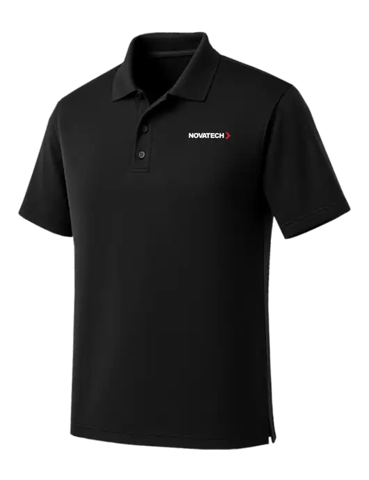Black Dry Zone UV Micro Mesh Polo w/Novatech Logo