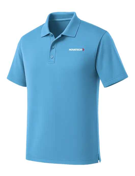 Carolina Blue Dry Zone UV Micro Mesh Polo w/Novatech Logo