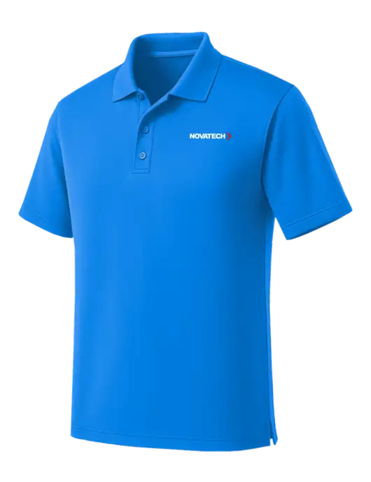 Light Royal Blue Dry Zone UV Micro Mesh Polo w/Novatech Logo