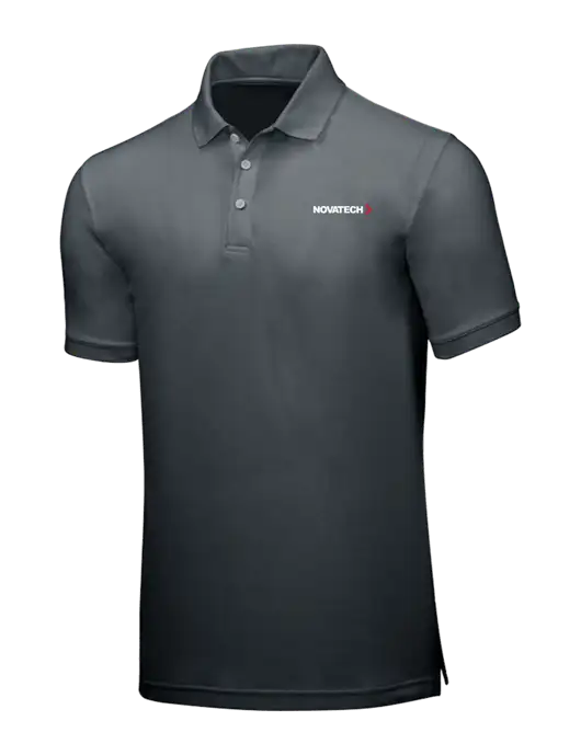 Dark Grey Core Classic Pique w/Novatech Logo
