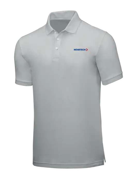 Light Grey Core Classic Pique w/Novatech Logo