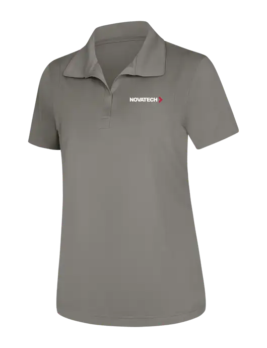 Womens Medium Grey Micropique Sport-Wick Polo w/Novatech Logo