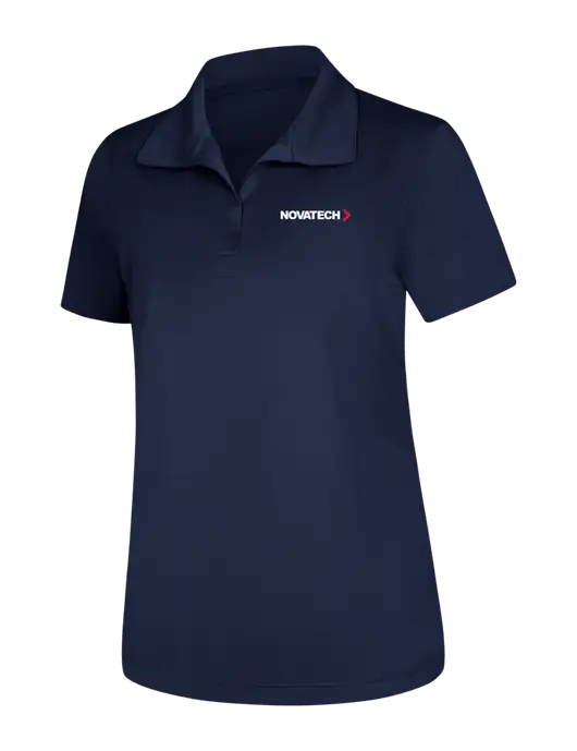 Womens Navy Micropique Sport-Wick Polo w/Novatech Logo