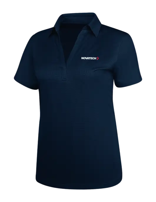 Navy Womens Performance Fine Jacquard Polo w/Novatech Logo