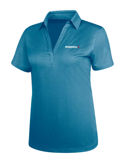 Carolina Blue Womens Performance Fine Jacquard Polo w/Novatech Logo