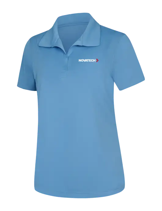 Womens Carolina Blue Micropique Sport-Wick Polo w/Novatech Logo