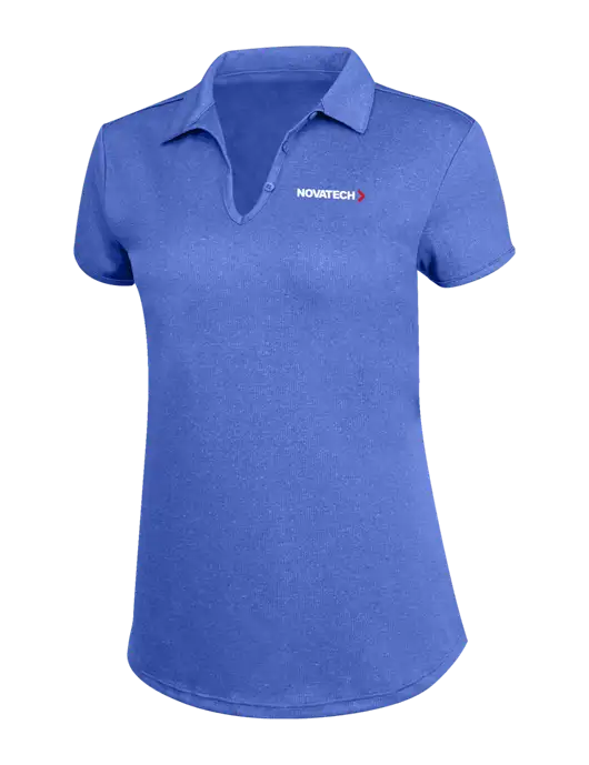 Womens Light Royal Trace Heather Polo w/Novatech Logo