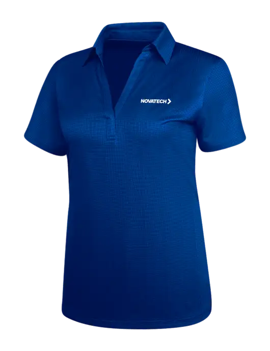 Dark Royal Blue Womens Performance Fine Jacquard Polo w/Novatech Logo