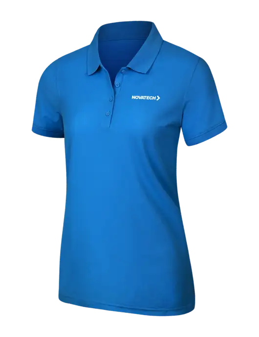 Light Royal Blue Womens Core Classic Pique Polo w/Novatech Logo