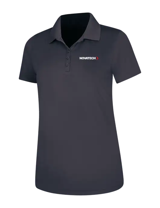 Dark Grey Womens Dry Zone UV Mesh Polo w/Novatech Logo
