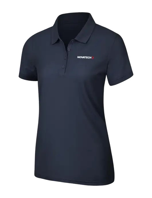 Navy Blue Womens Core Classic Pique Polo w/Novatech Logo