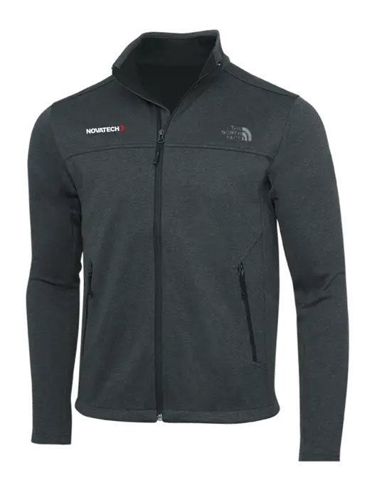 North Face Dark Grey Heather Ridgewall Soft Shell Jacket w/Novatech Logo