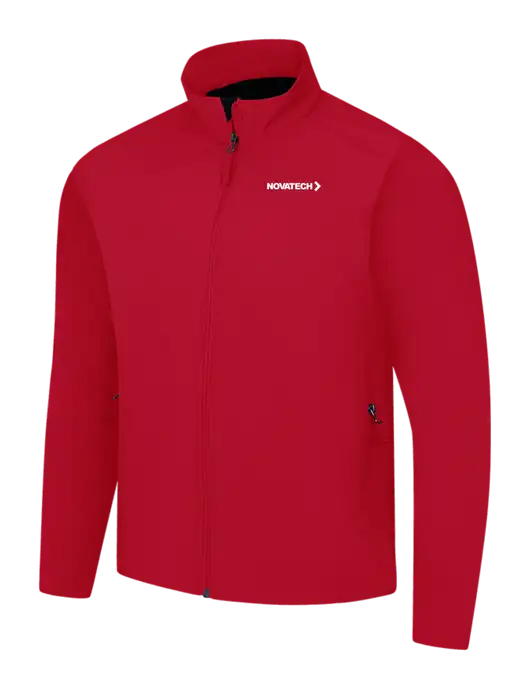 Red Core Soft Shell Jacket w/Novatech Logo