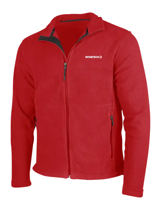 Red Fleece Jacket w/Novatech Logo