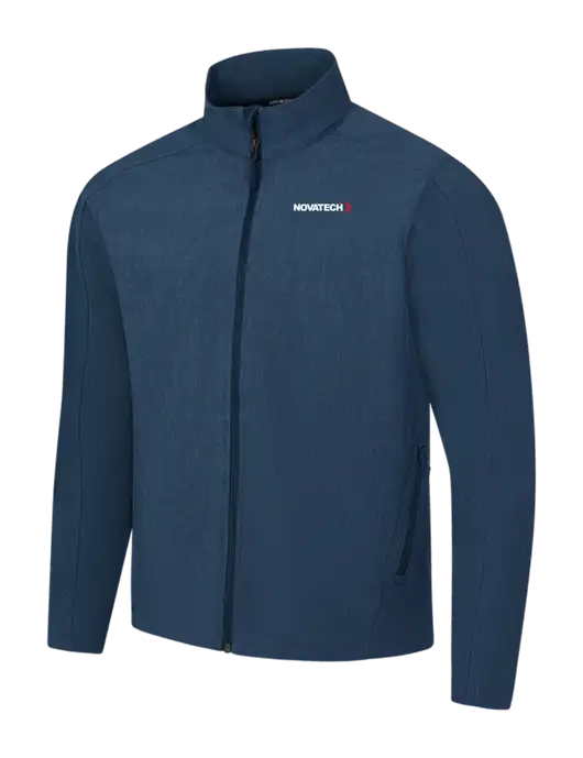 Navy Heather Core Soft Shell Jacket w/Novatech Logo