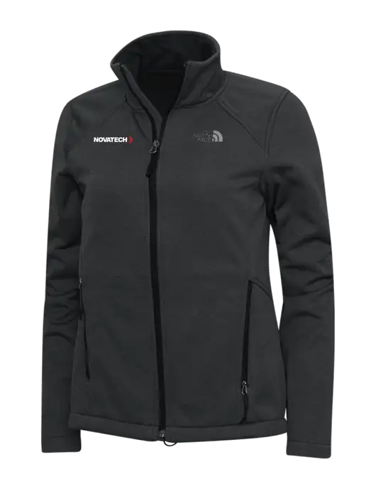 North Face Dark Grey Heather Womens Ridgewall Soft Shell Jacket w/Novatech Logo