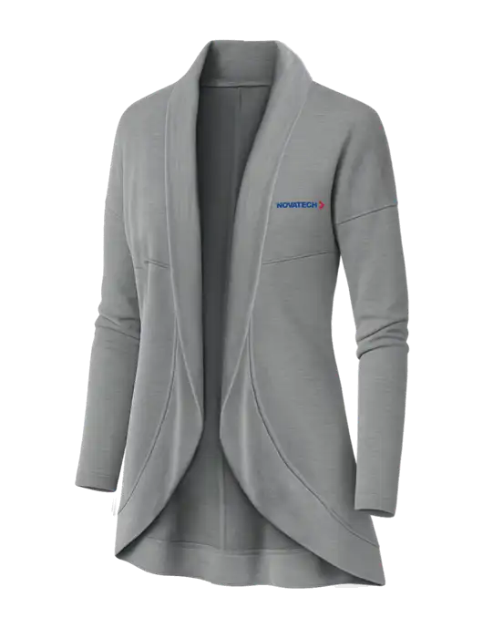 OGIO Light Grey Heather Womens Luuma Cocoon Fleece w/Novatech Logo