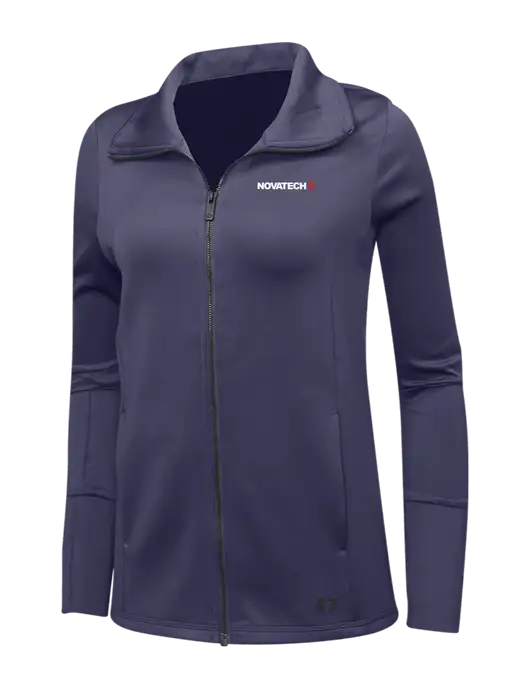 OGIO Navy Womens Endurance Modern Performance Full-Zip w/Novatech Logo